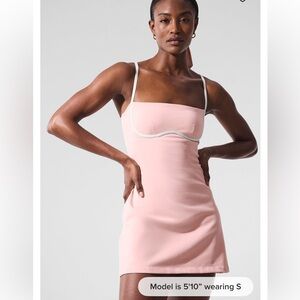 Alo Streamline Dress - Size S - Pink Quartz